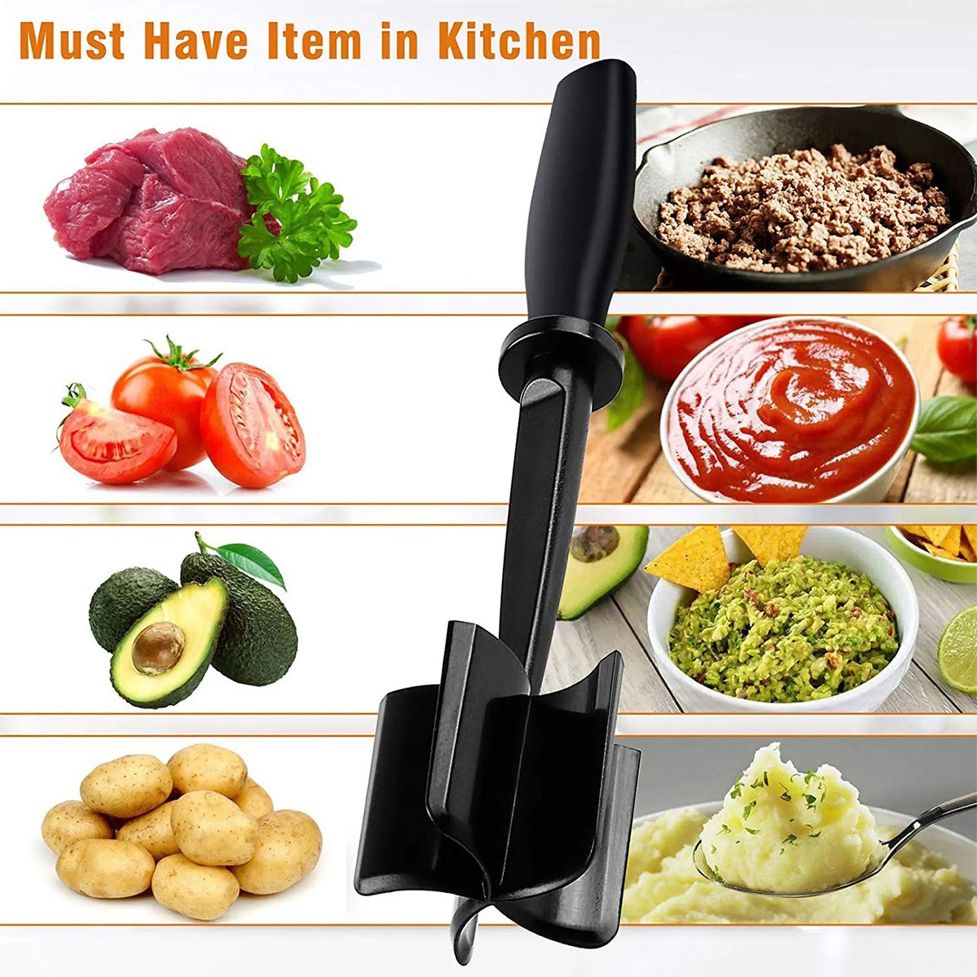 Customizable Meat Chopper - 11" x 2.4" x 2.4" 7