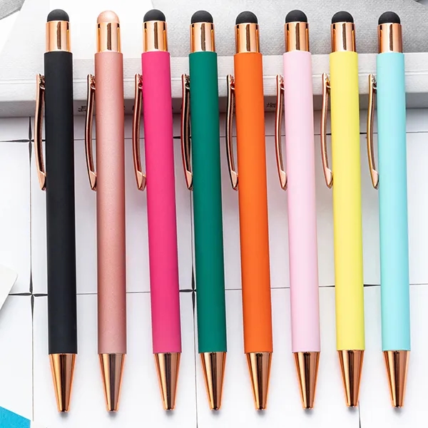 Metal Pen With Rose Gold Trim 2