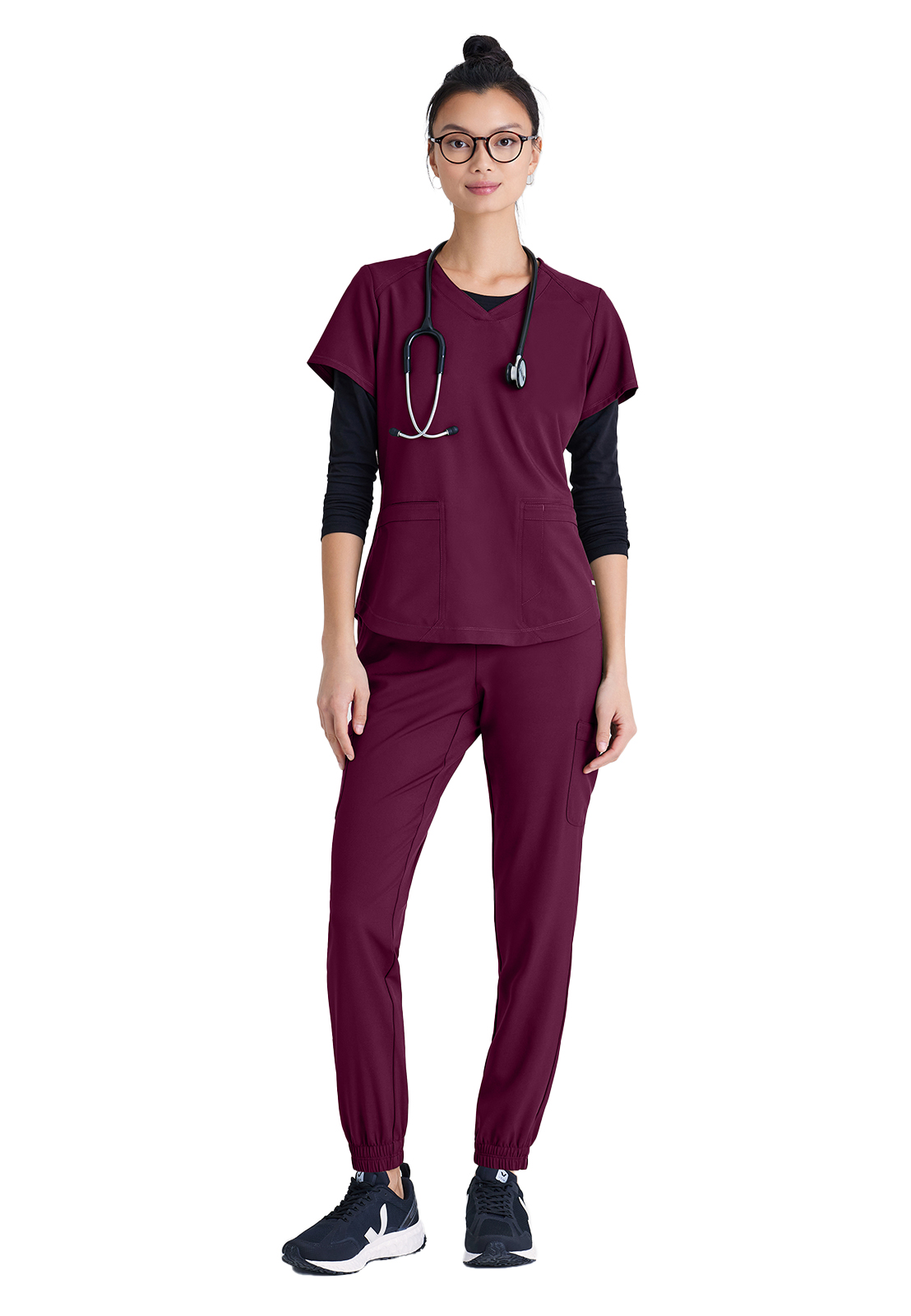 Grey's Anatomy Evolve Stretch - Women's Two-Pocket V-Neck Rhythm Scrub Top 35