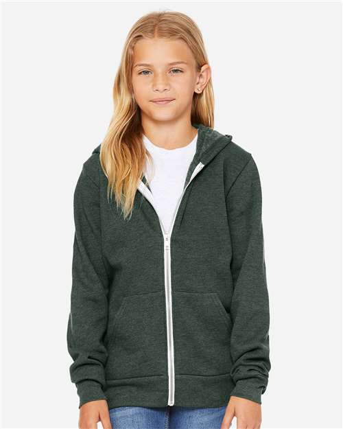 Youth Sponge Fleece Full-Zip Hoodie Sweatshirt - 3739Y 4