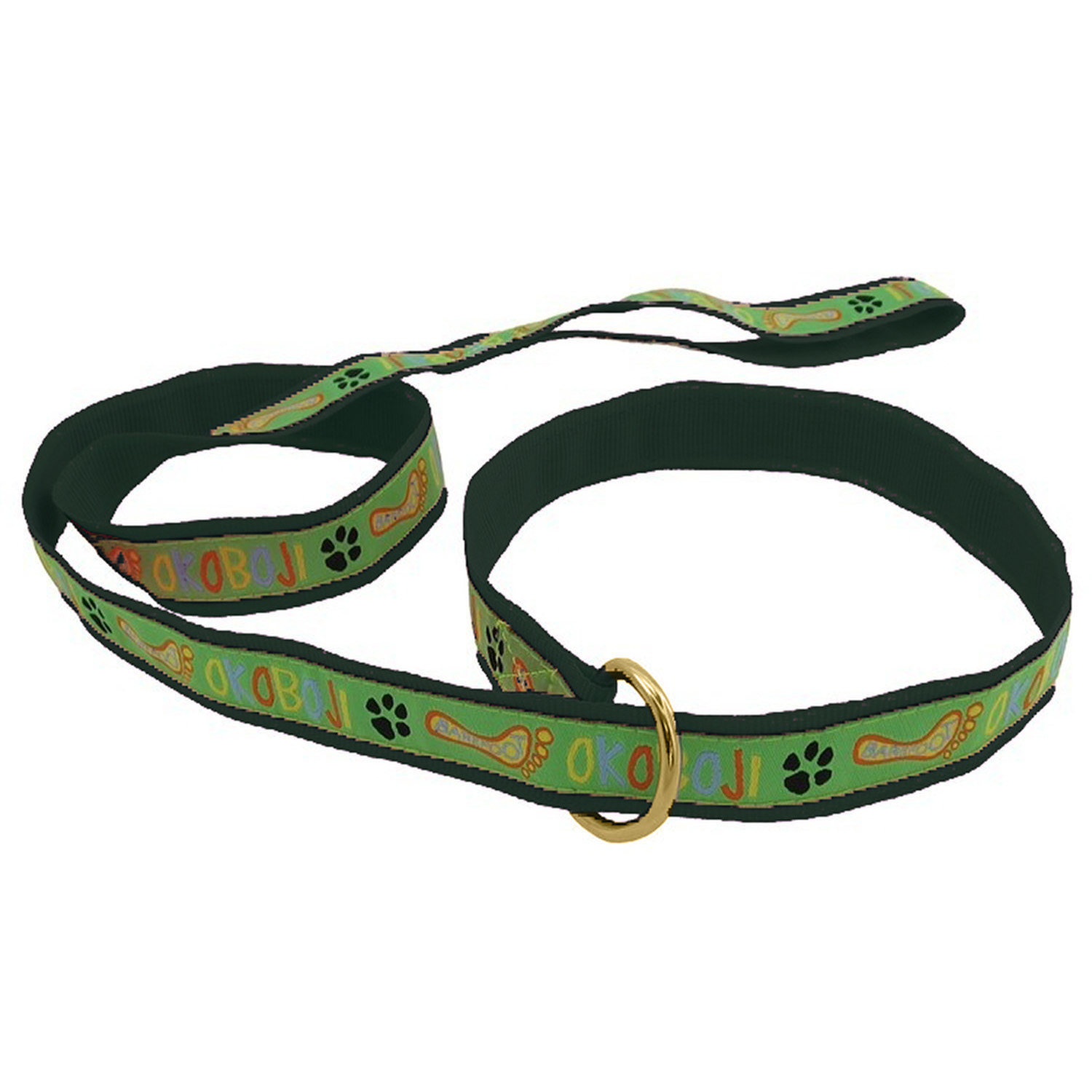 3/4" X 48" Woven Slip Leash w/ Gold Colored D-Ring - "Elite" Weave