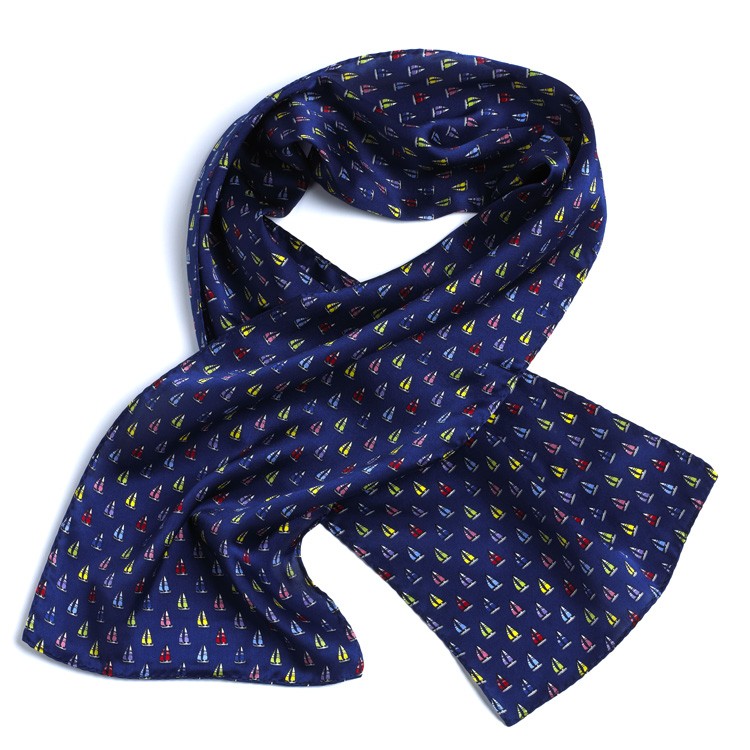 Royal Regatta Silk Scarf - 8"x45" 2