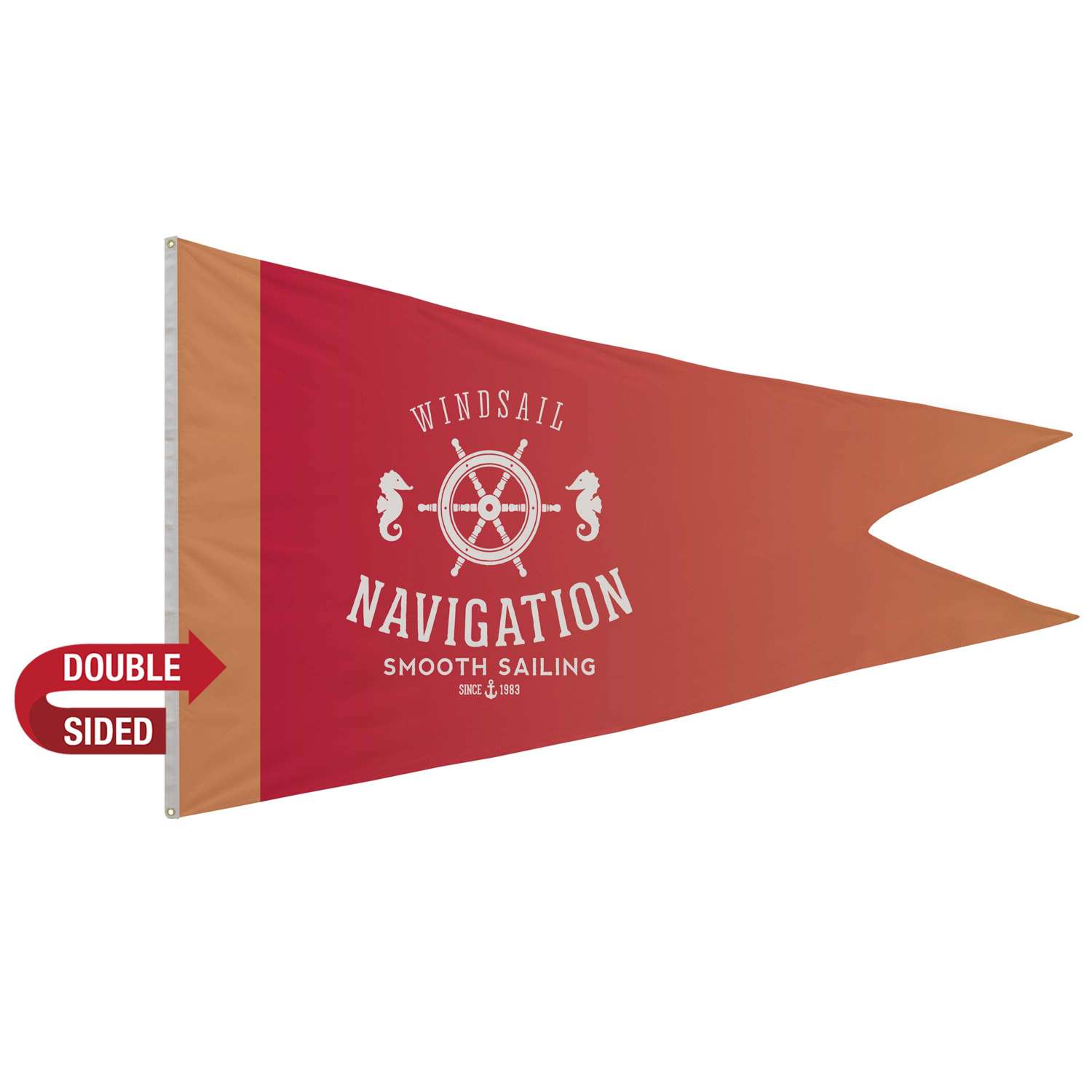 5' x 8' Polyester Burgee Flag Double-Sided