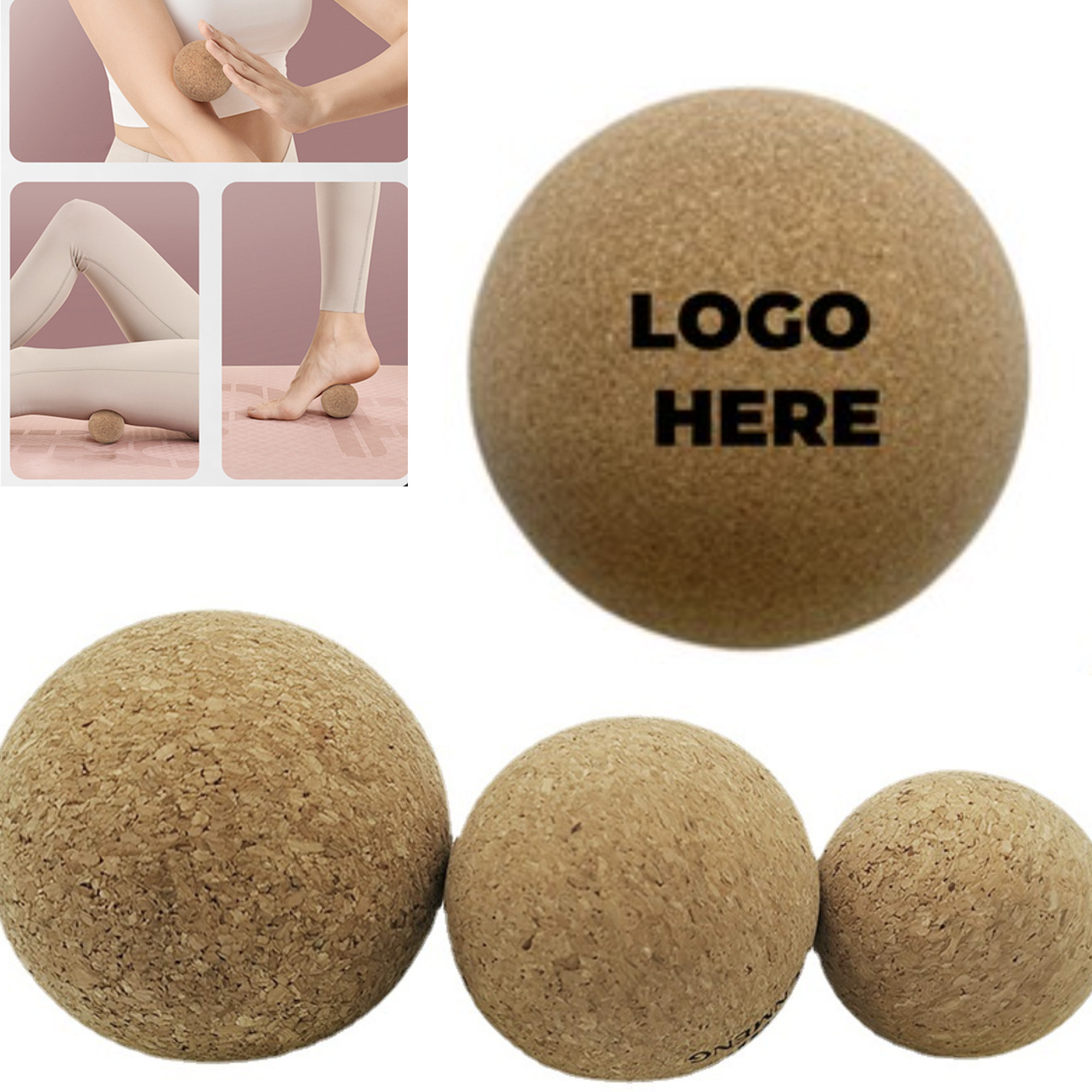 Custom Yoga Cork Massage Lacrosse Balls 2