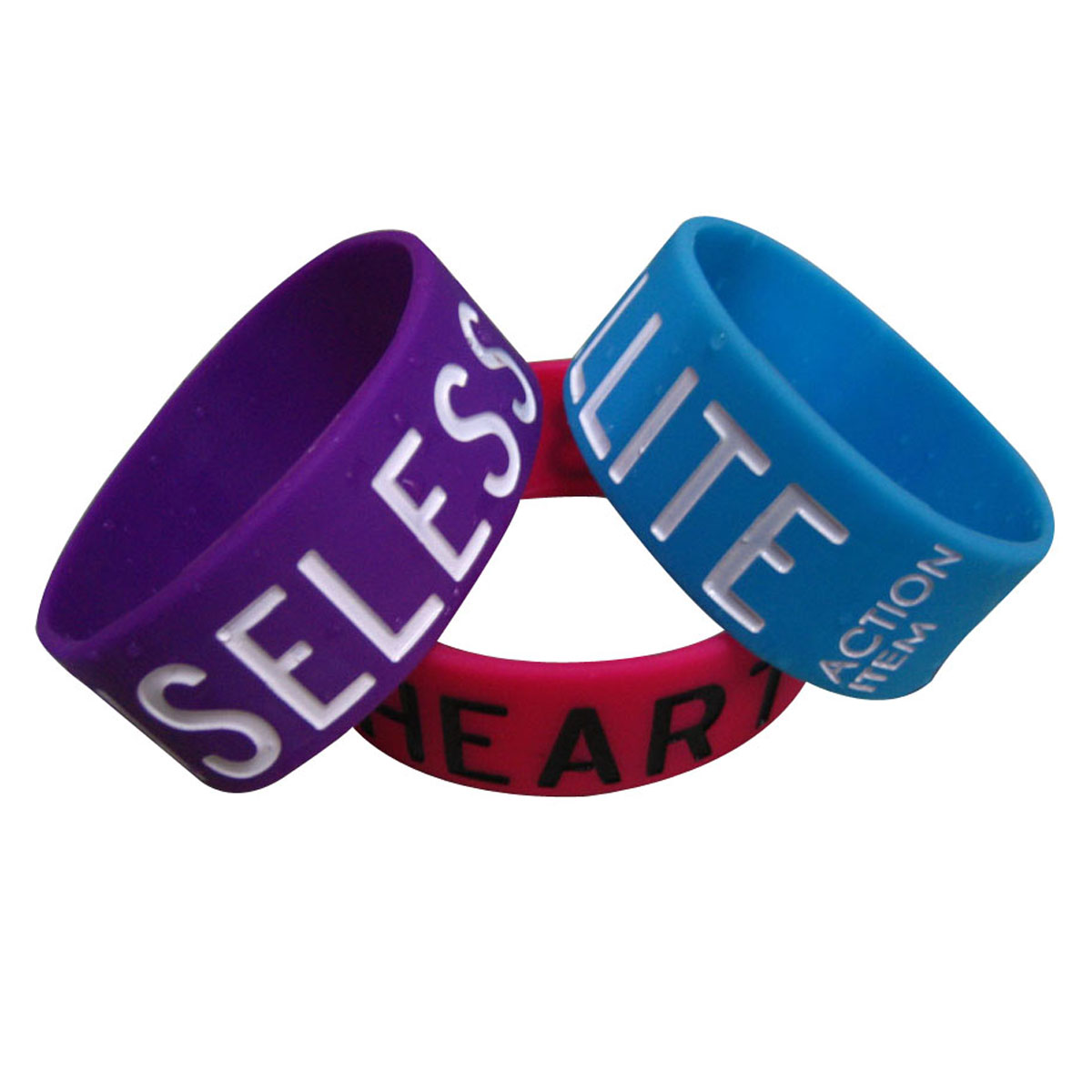Deboss-Fill Silicone Wristbands 17