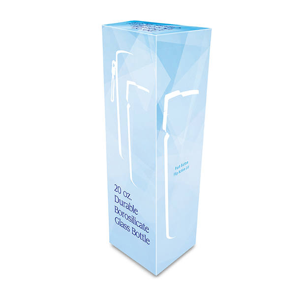 Halcyon® 20 oz. Frosted Glass Bottle with Screw on Lid 13