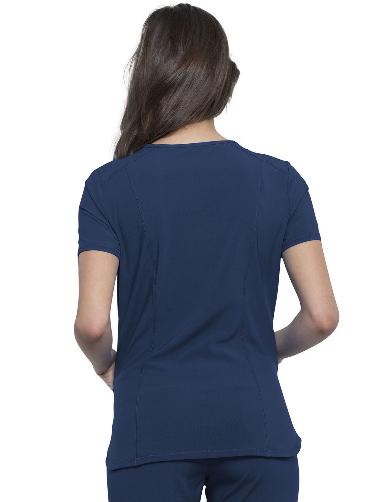 Infinity - Women's 2 Pocket Princess Seams V-Neck Top 6