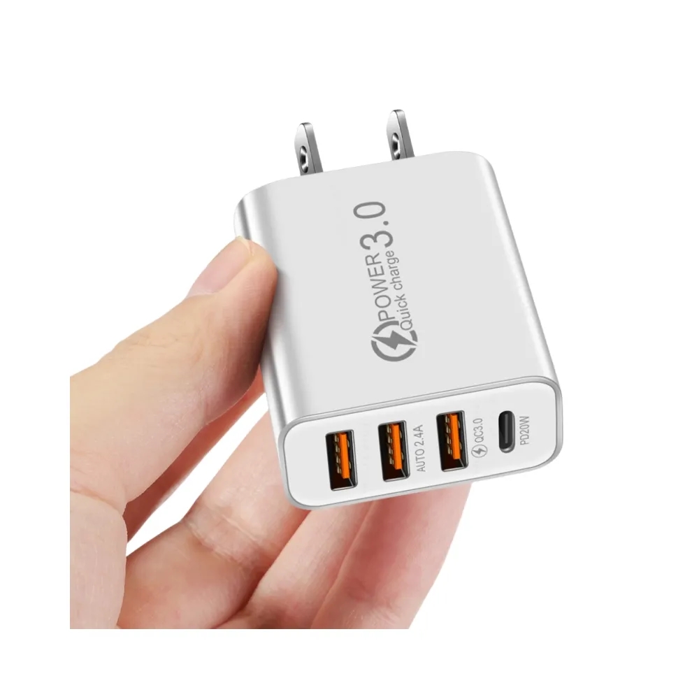 4 Port USB Travel Wall Charger Plug