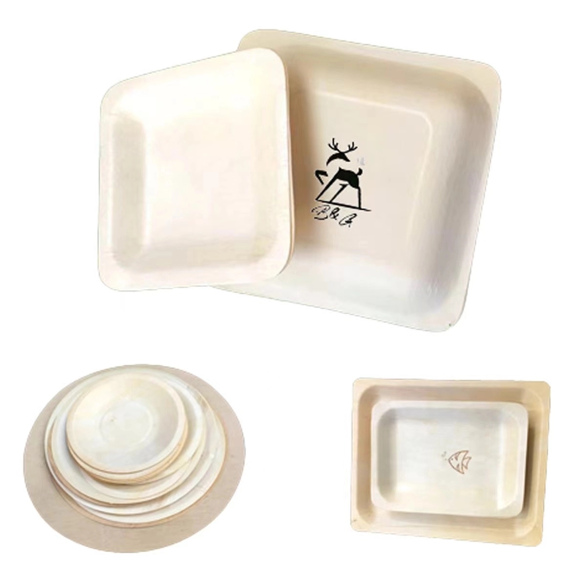 Wooden disposable cake plate 2