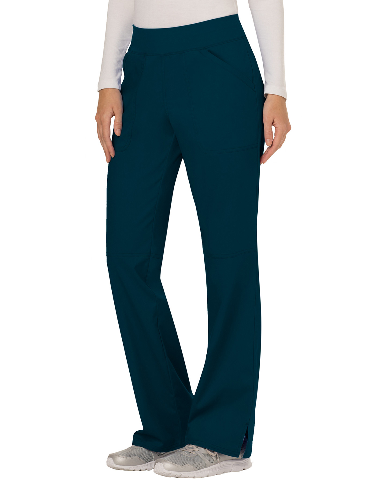 Cherokee - Workwear Revolution - Women's 4-Pocket Mid Rise Straight Leg Pull-on Pant 10