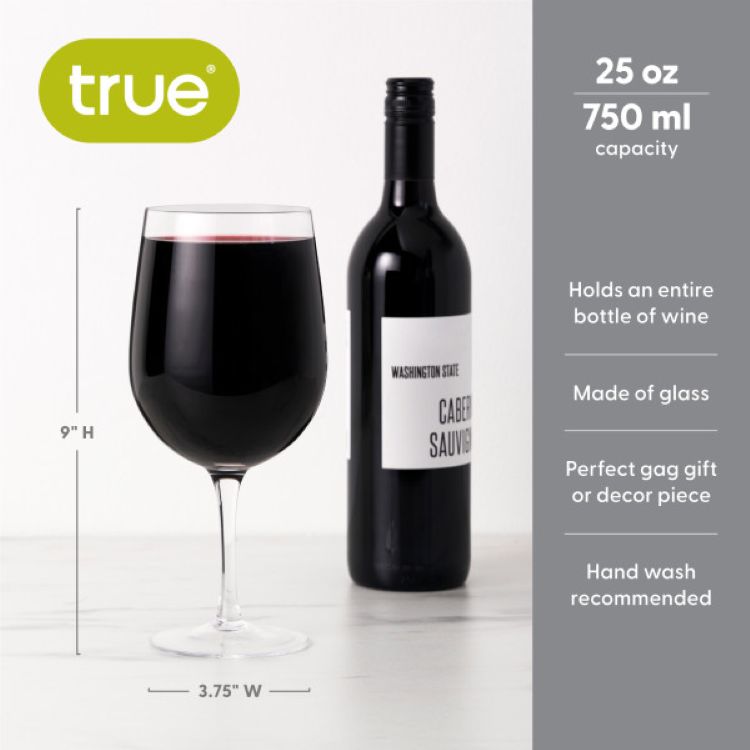 True® Big Swig: Full Bottle Wine Glass 8