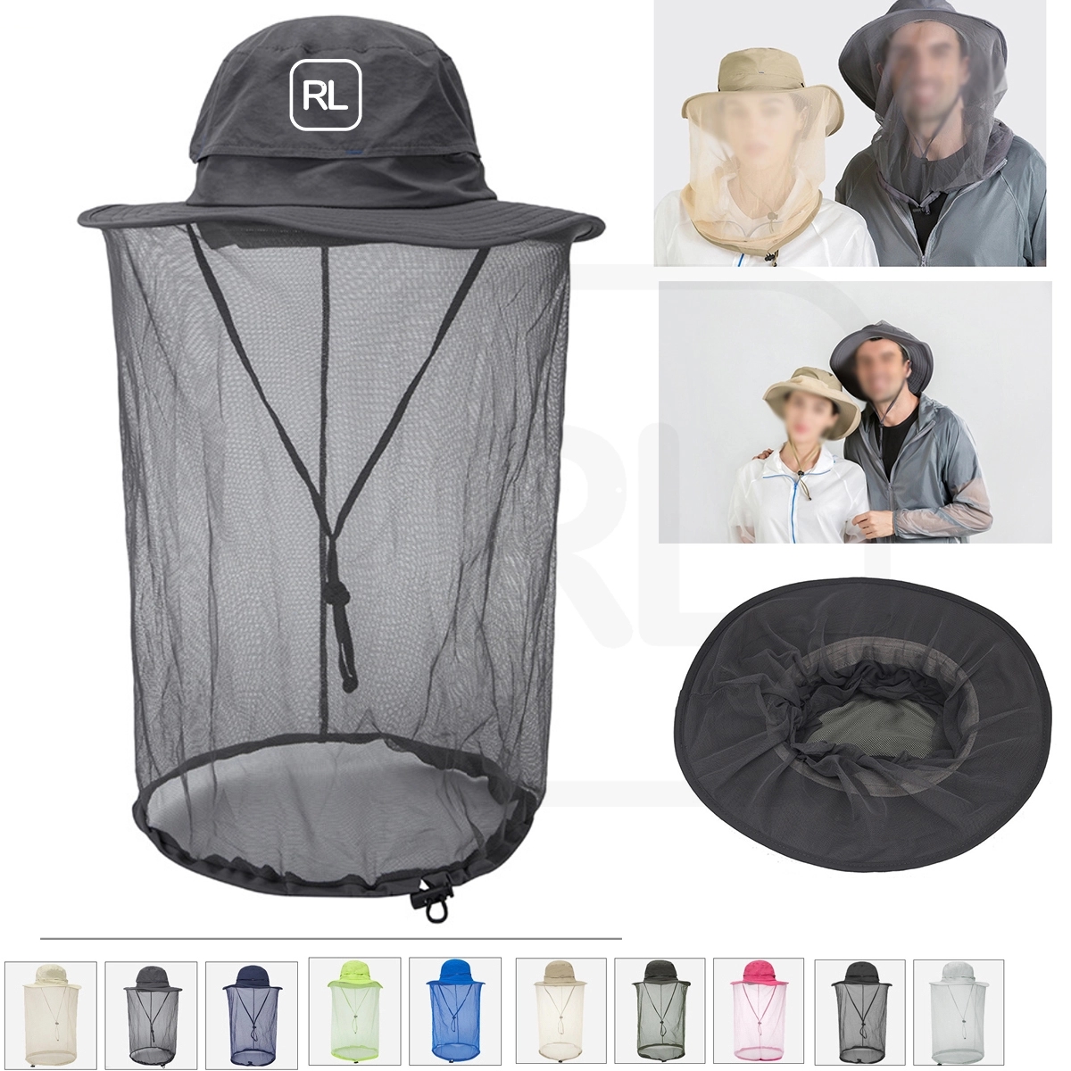 Outdoor Anti - Mosquito Bucket Hat With Net Mesh 2