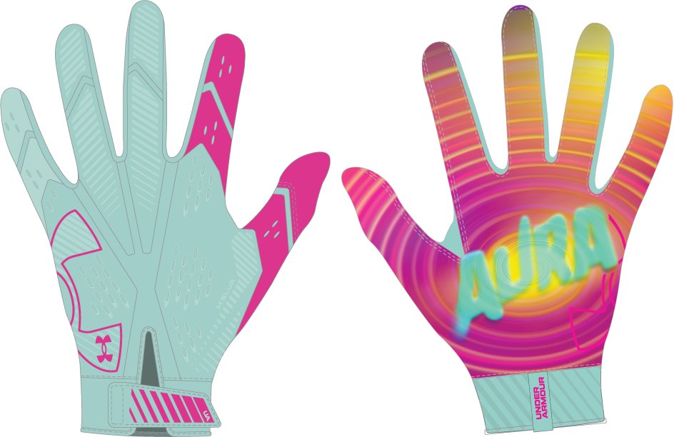UA Blur LE Kids' Football Gloves 20