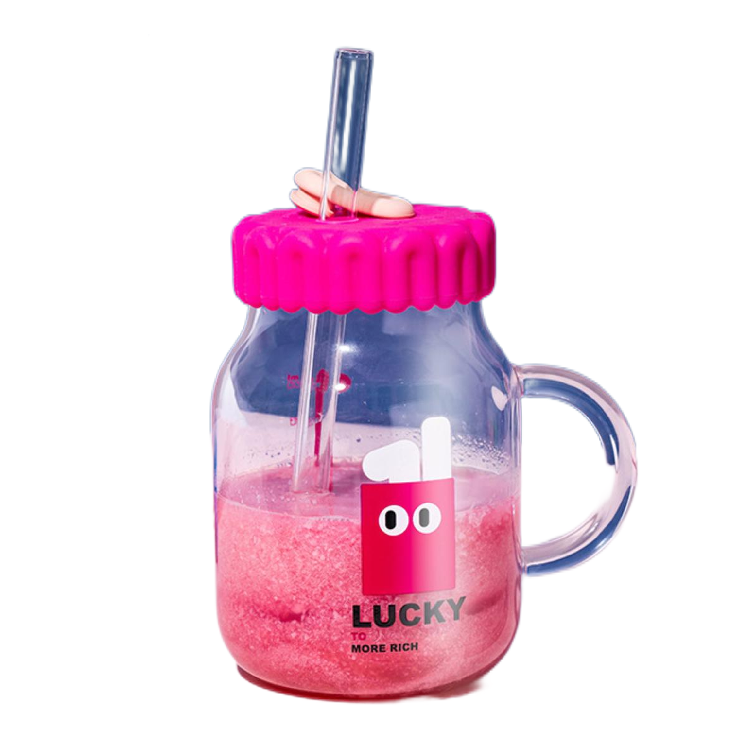 29 oz Large capacity cute Water milk coffee Mug Glass Bottle 9