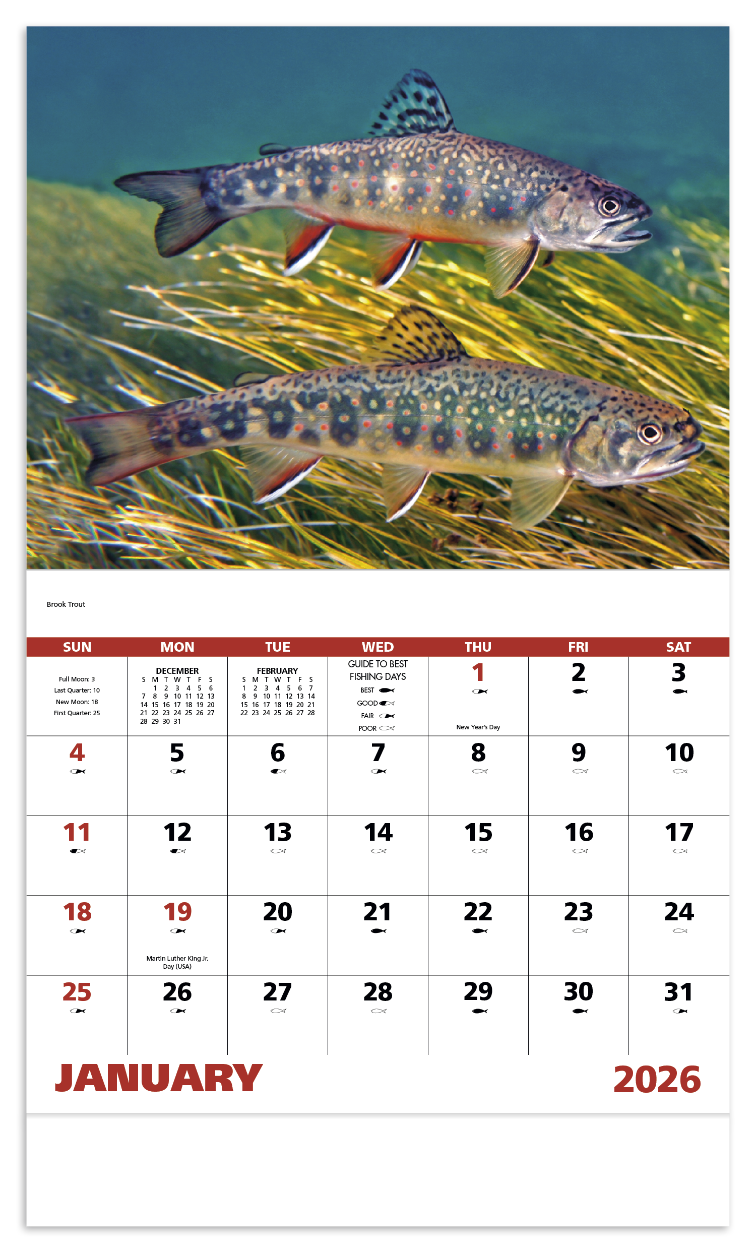 Good Value™ Fishing - Stapled Calendar 24