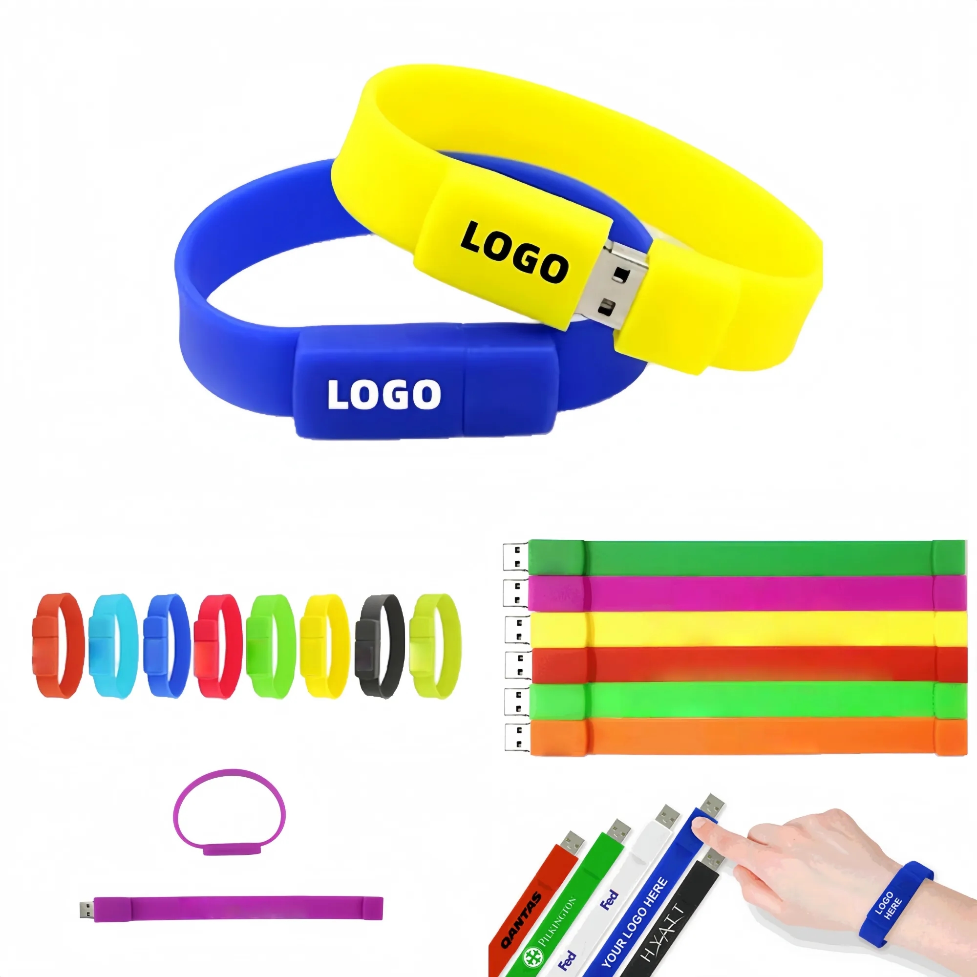 16GB Silicone Waterproof Wristband USB Flash Drive 2