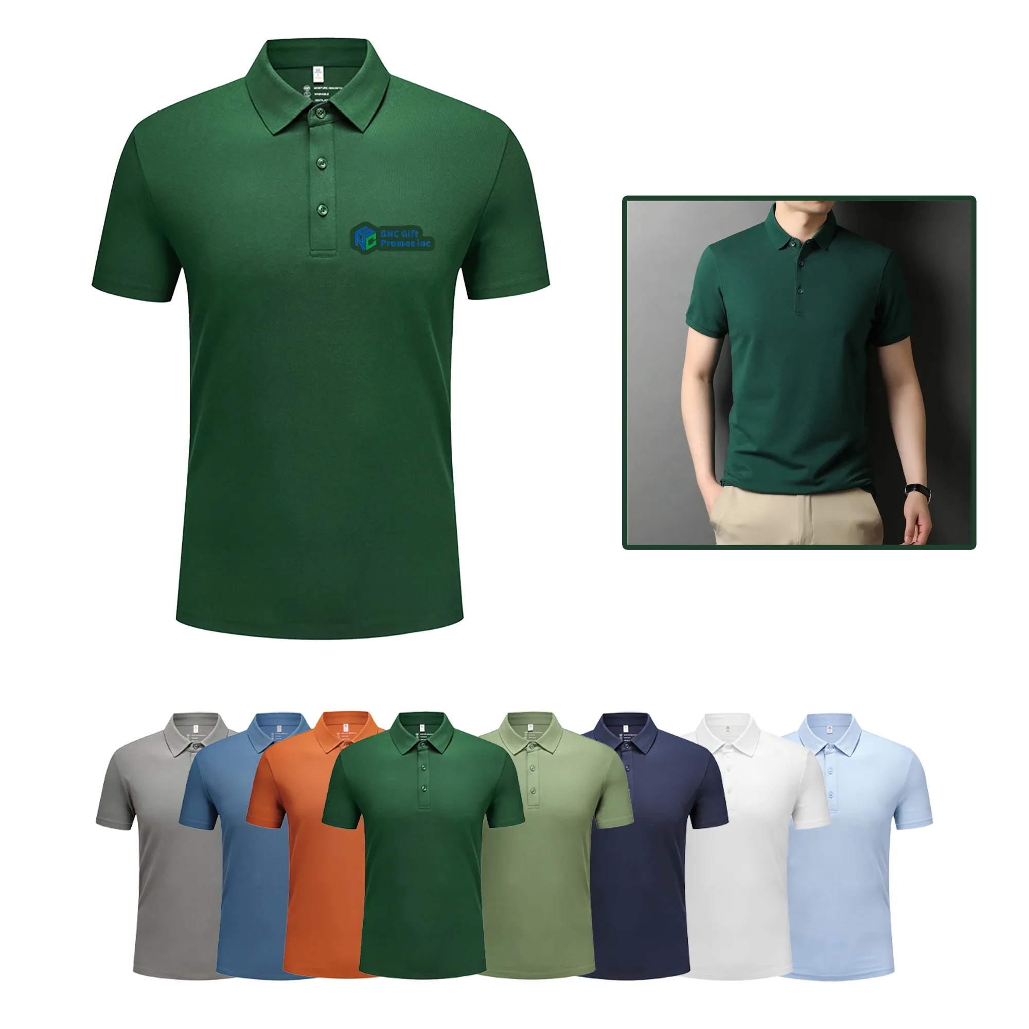 Custom Logo Short Sleeved Polo T-Shirt 6