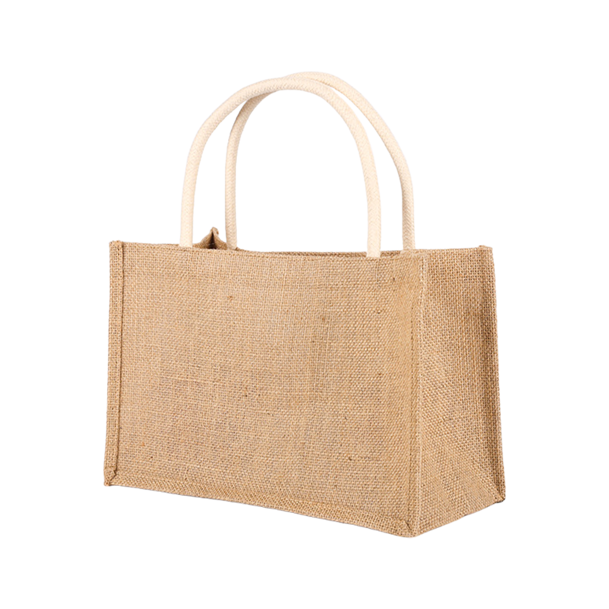DIY Hand-Painted Jute Tote Bag with Thick Handle, custom tote bag with logo imprint 3