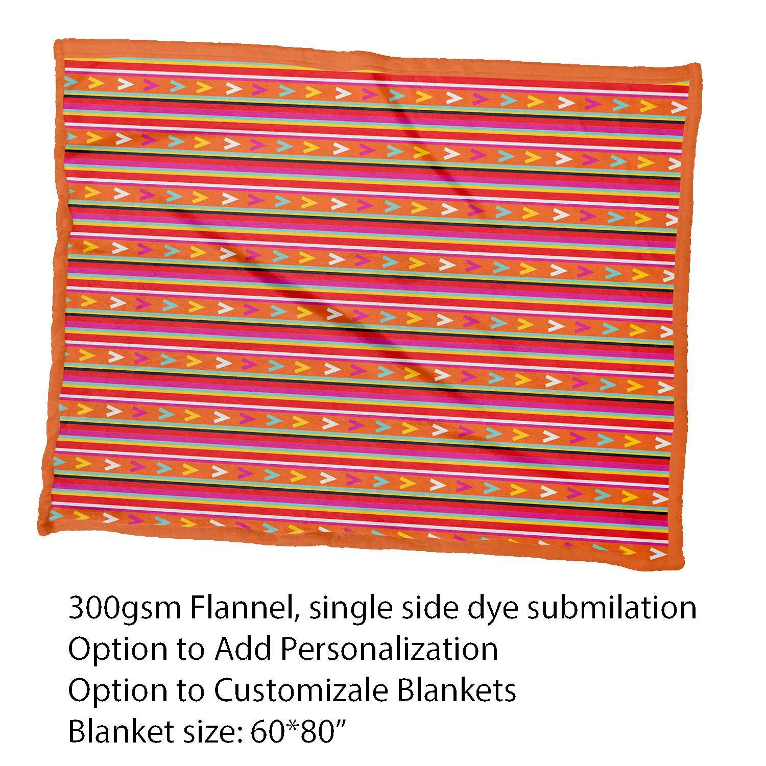 Flannel Dye Sublimation Blanket (60"X 80") 2
