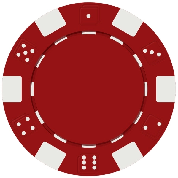 Dice Style Poker Chip with 1 Side Imprint (10 Colors) 10