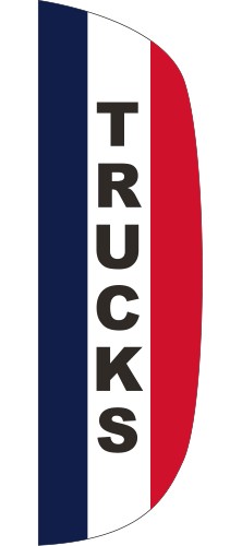 "TRUCKS" 3' x 10' Message Flutter Flag 2