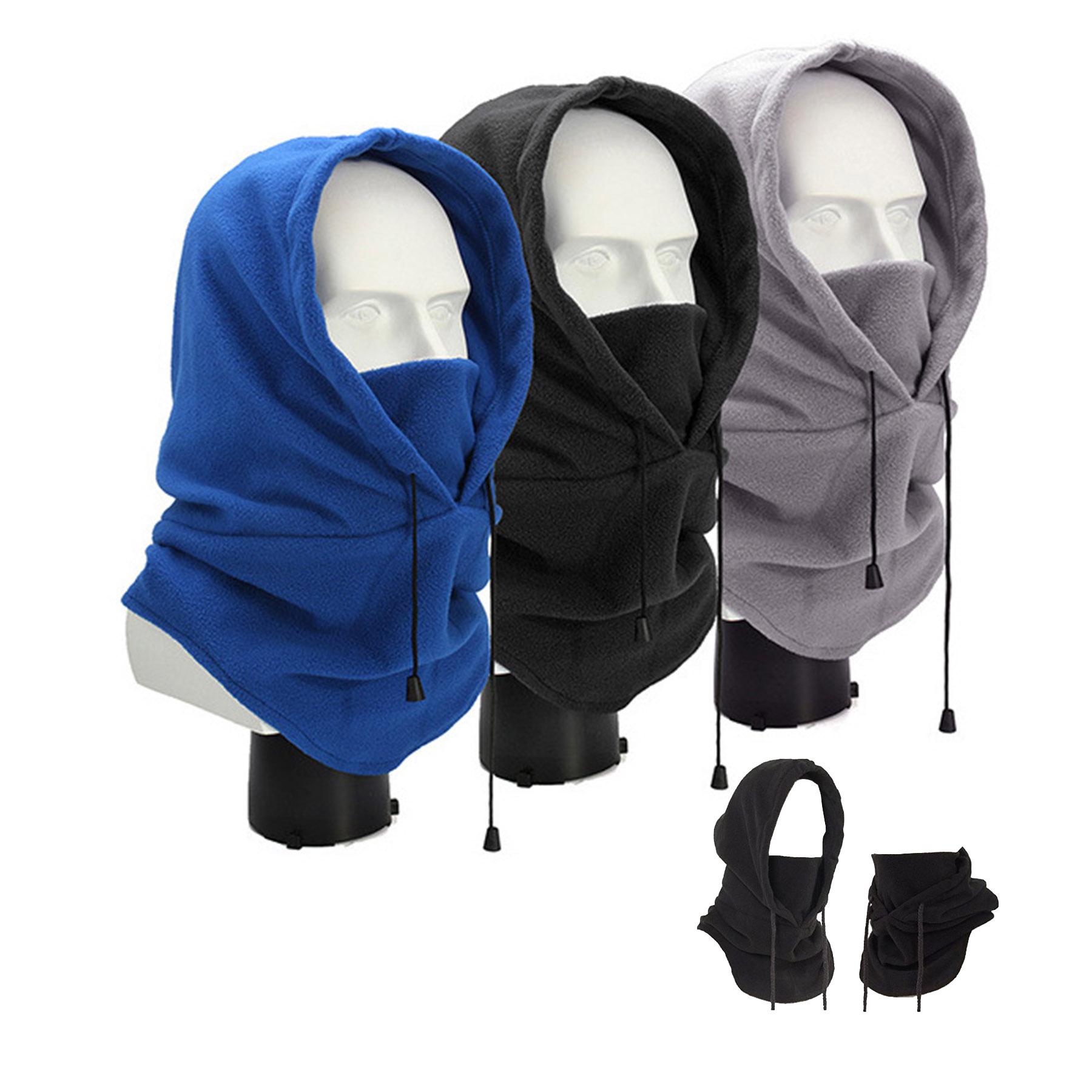 Polar Fleece Windproof Ski Face Mask Hat 2