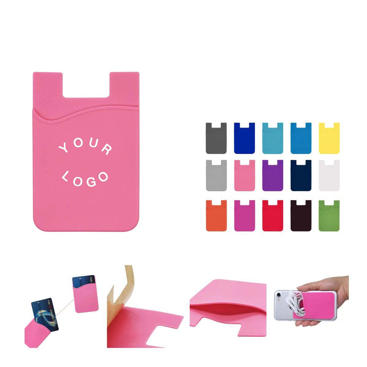 Slim Silicone Holder for Cards and Cash 5