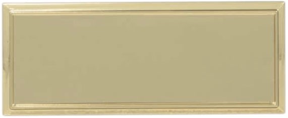 Gold Rectangular Name Badge Frame with Square Corners 2