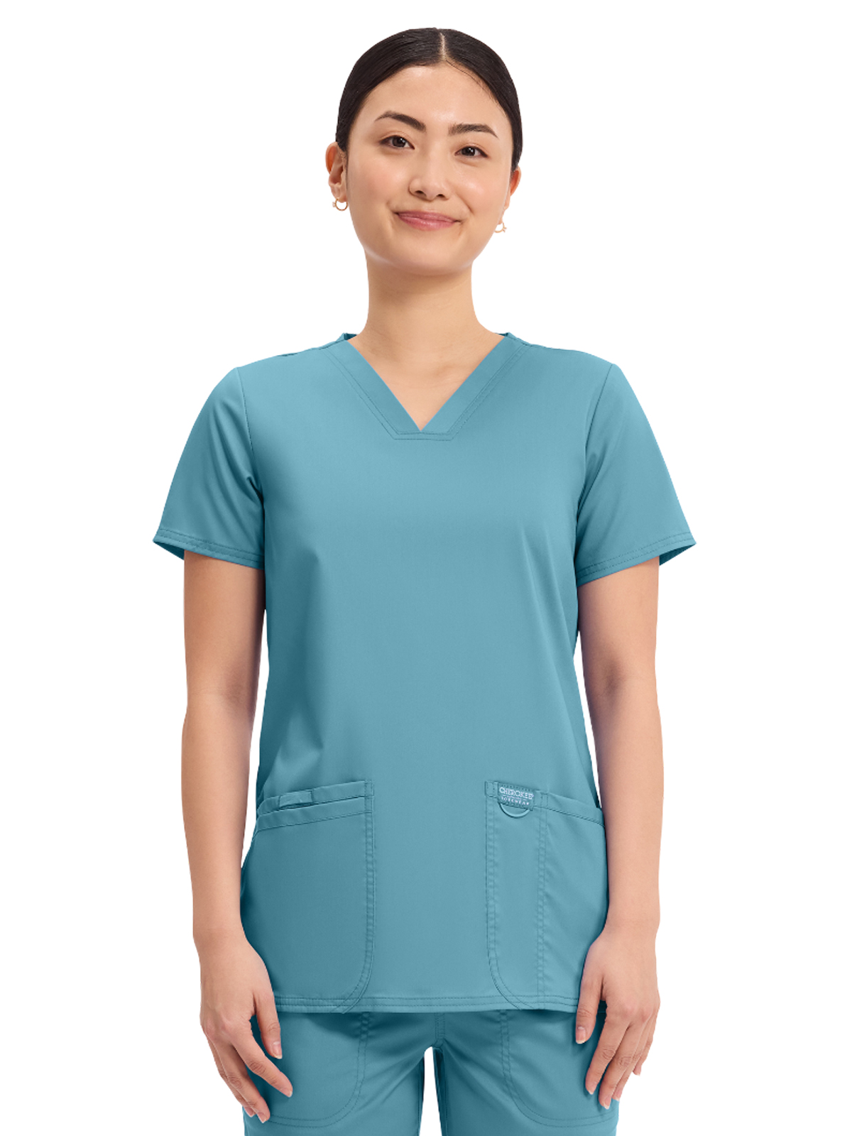 Cherokee - Workwear Revolution - Women's 3-Pocket V-Neck Top 28