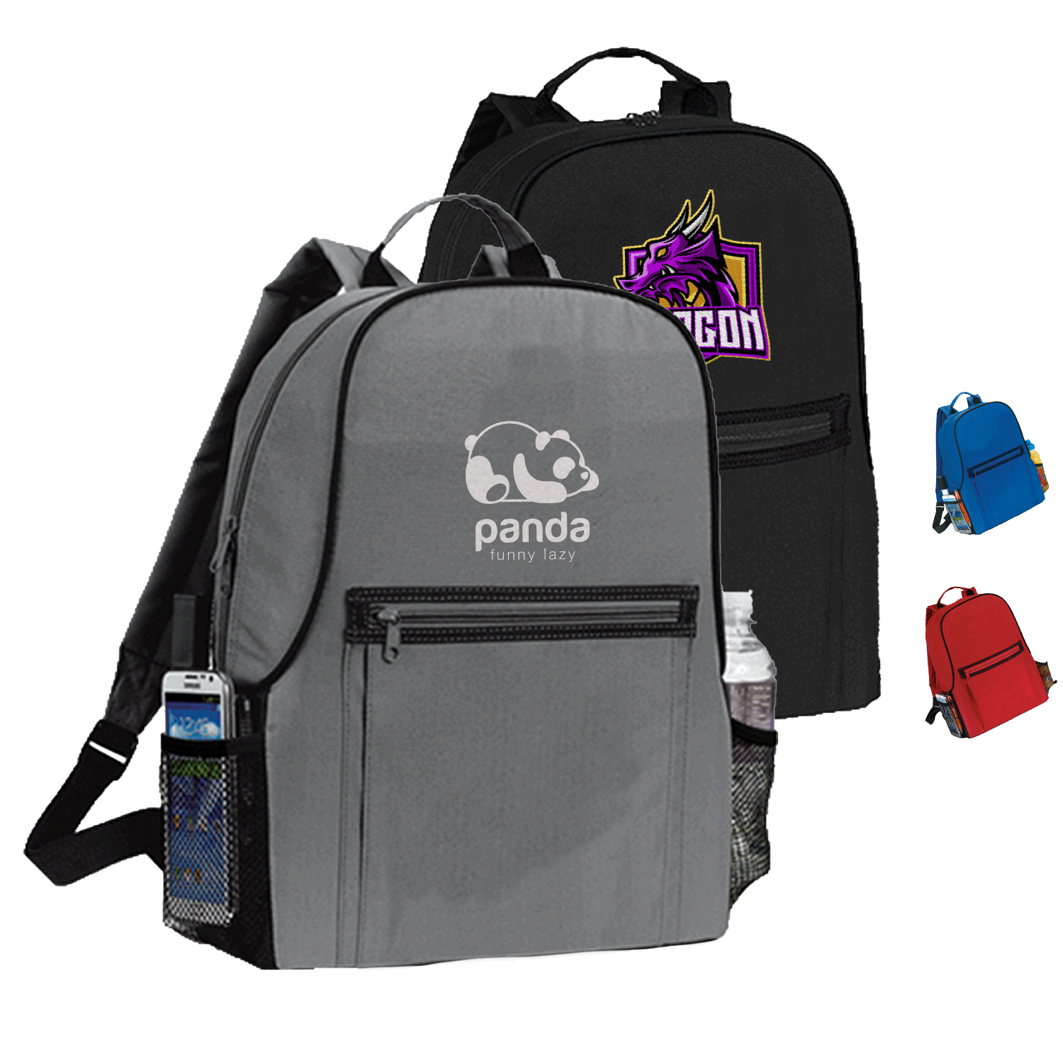 Premium 600D Urban Trek Lightweight Backpack (12” x 16” x 5”) 2