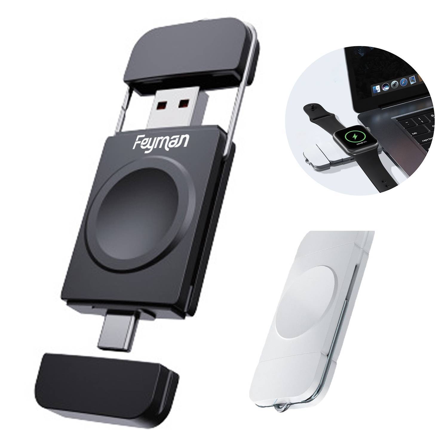 Dual USB Magnetic Wireless Smartwatch Charger 9