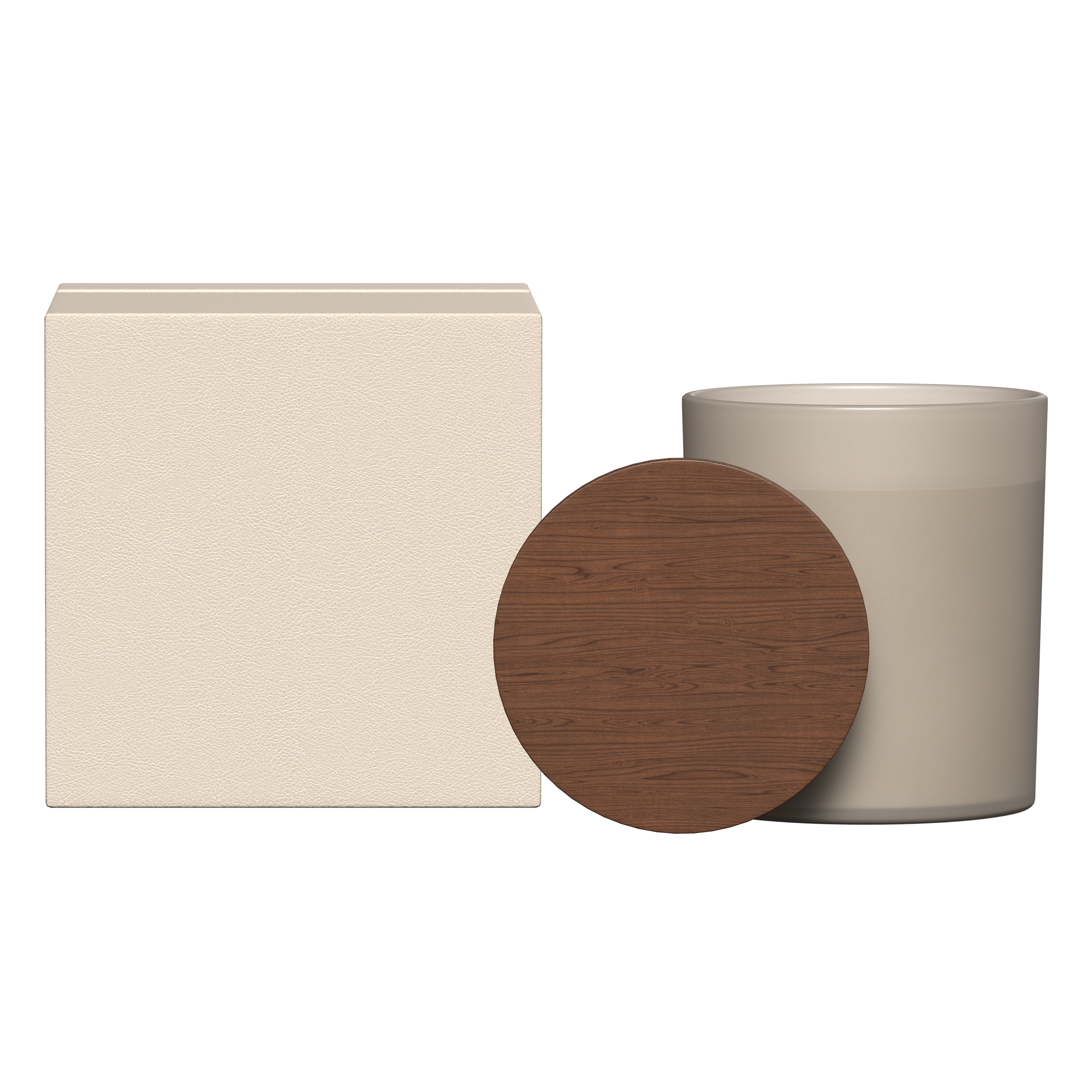Summit glass candle with acacia wood lid 38
