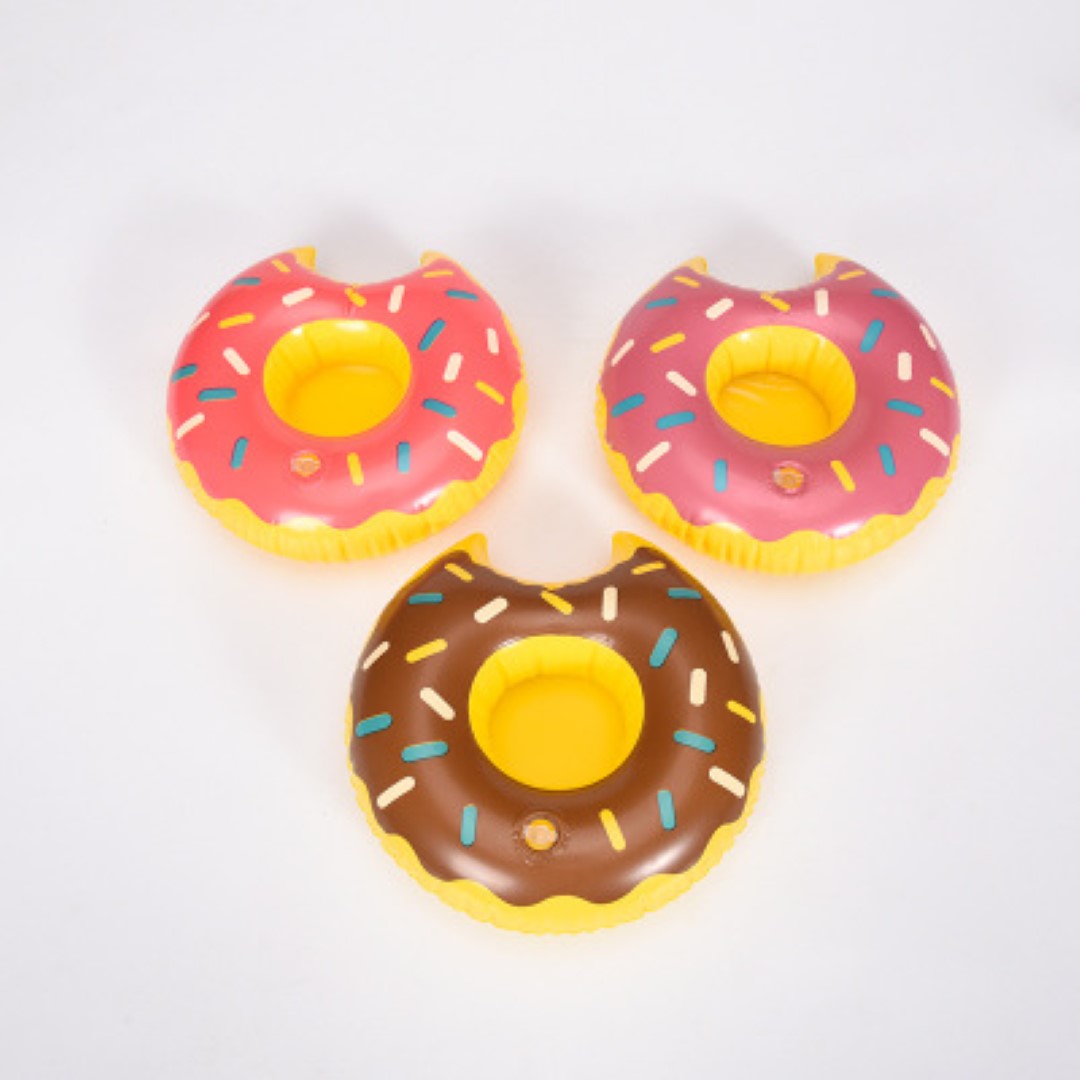 PVC Inflatable Floating Doughnut Cup Holder 5