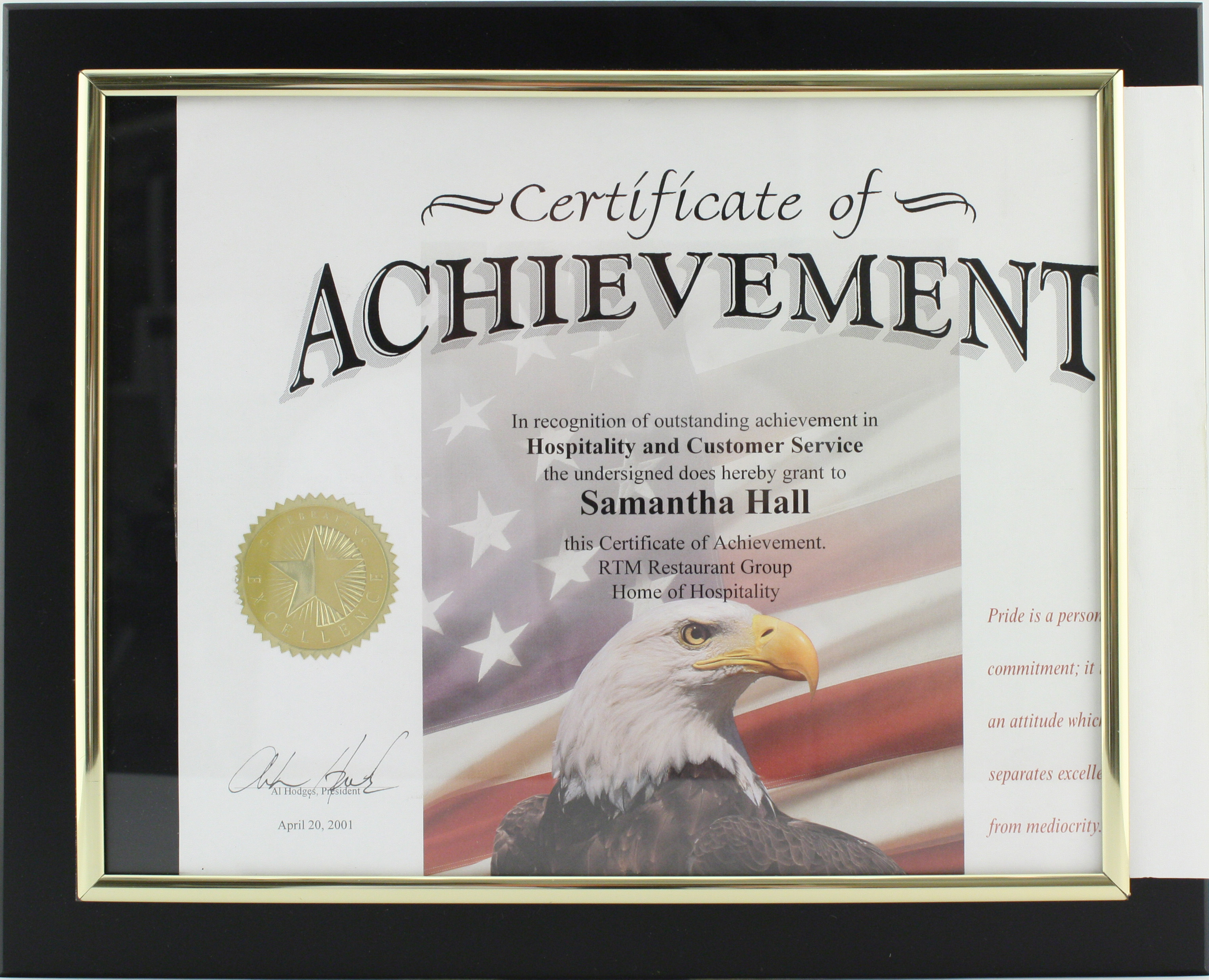 Slide In Certificate Plaque-Slim Line