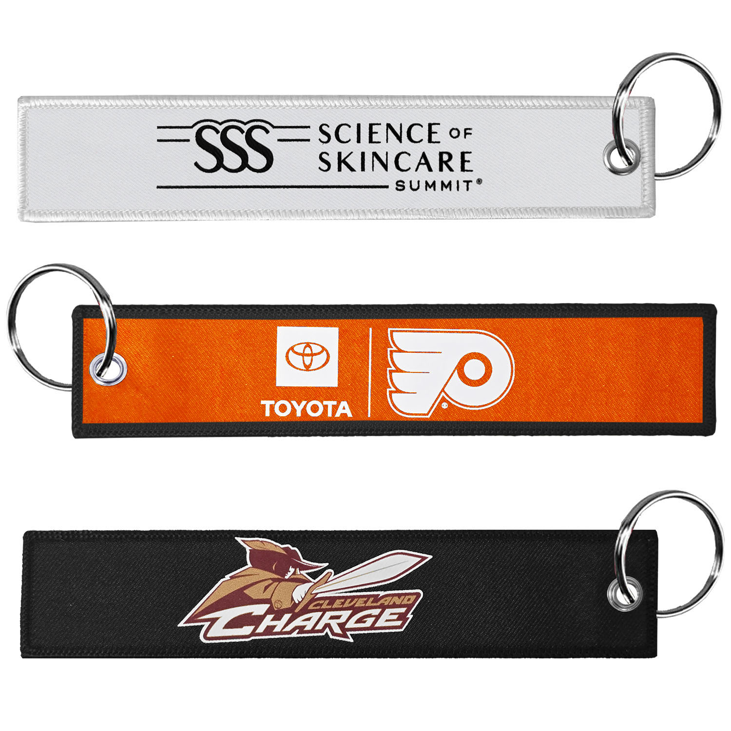 1 ¼" x 6 ¼" Two Sided Key Ring with DTF 1