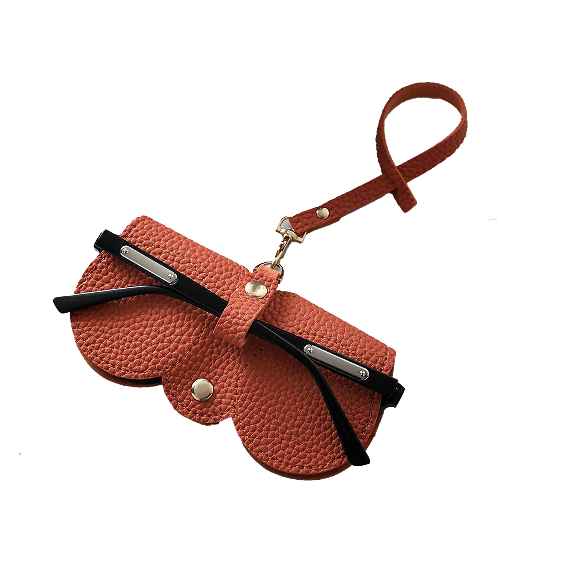 Soft Leather Fashionable Sunglasses Case Portable Pouch Clip 4