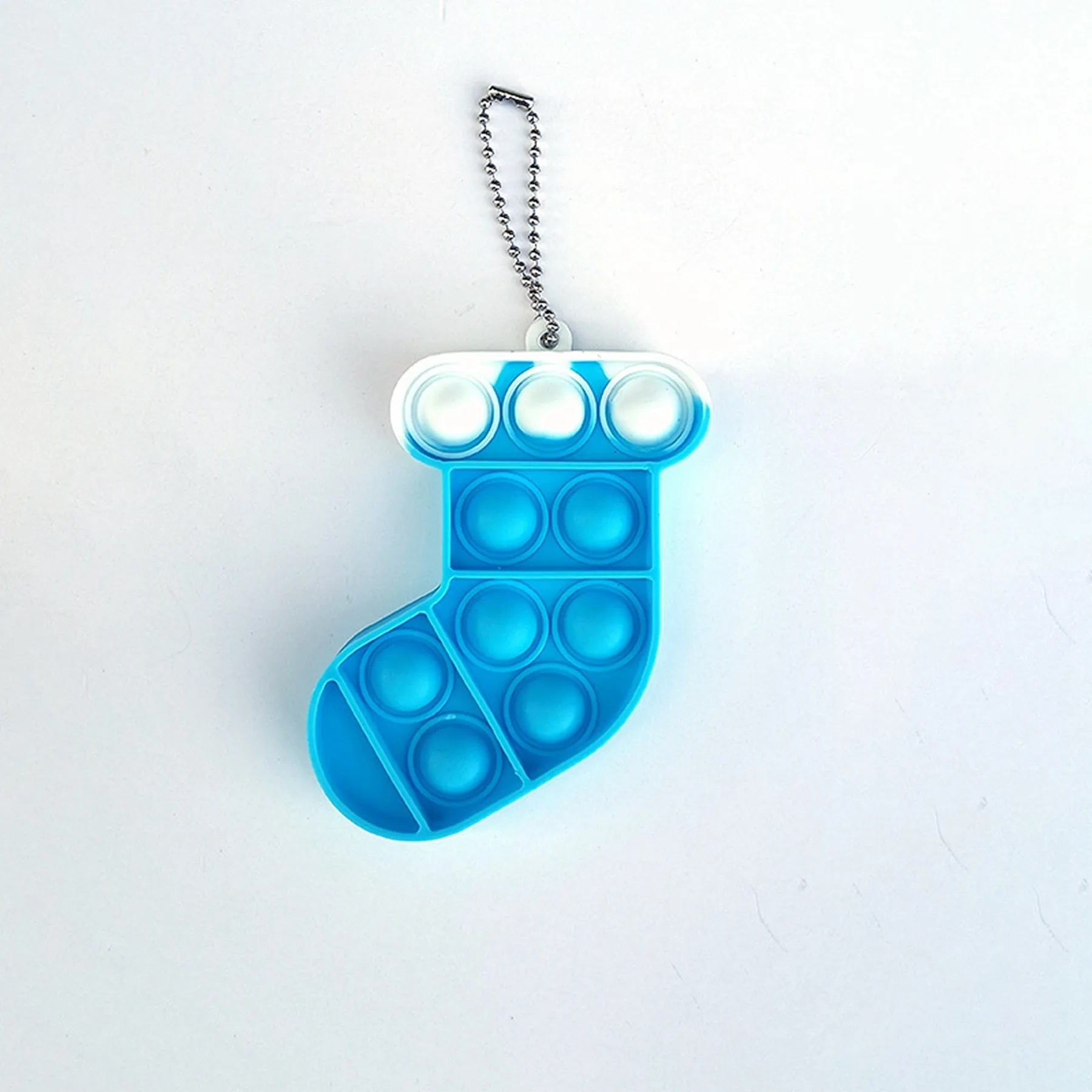 Christmas Sock Bubble Push Pop Keychain 2