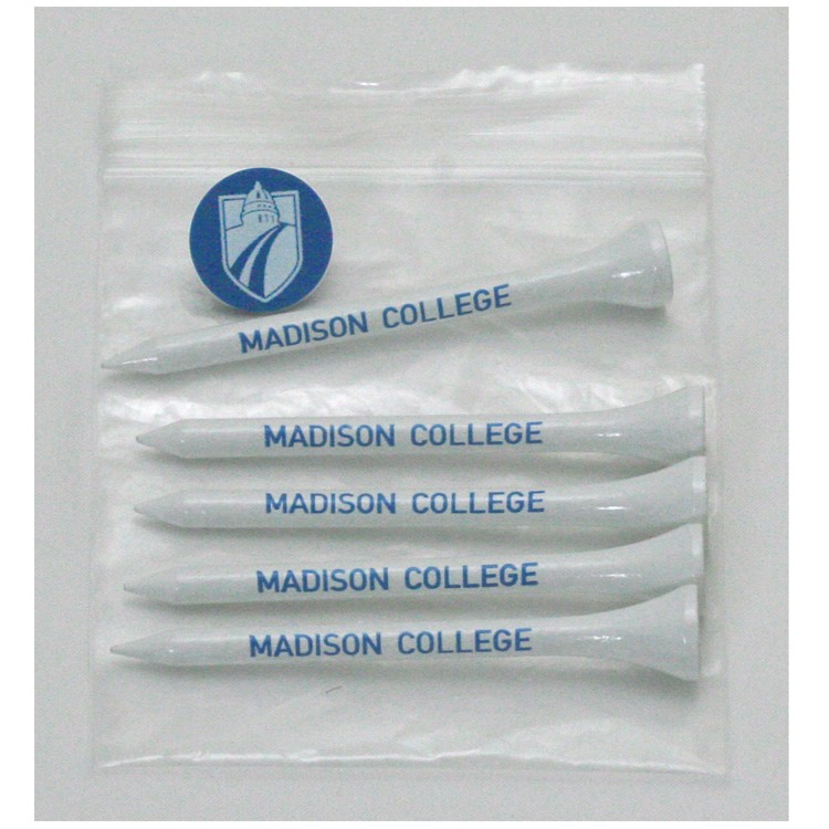 Golf Combo Pack of Five 2 3/4" Tees & 1 Ball Marker