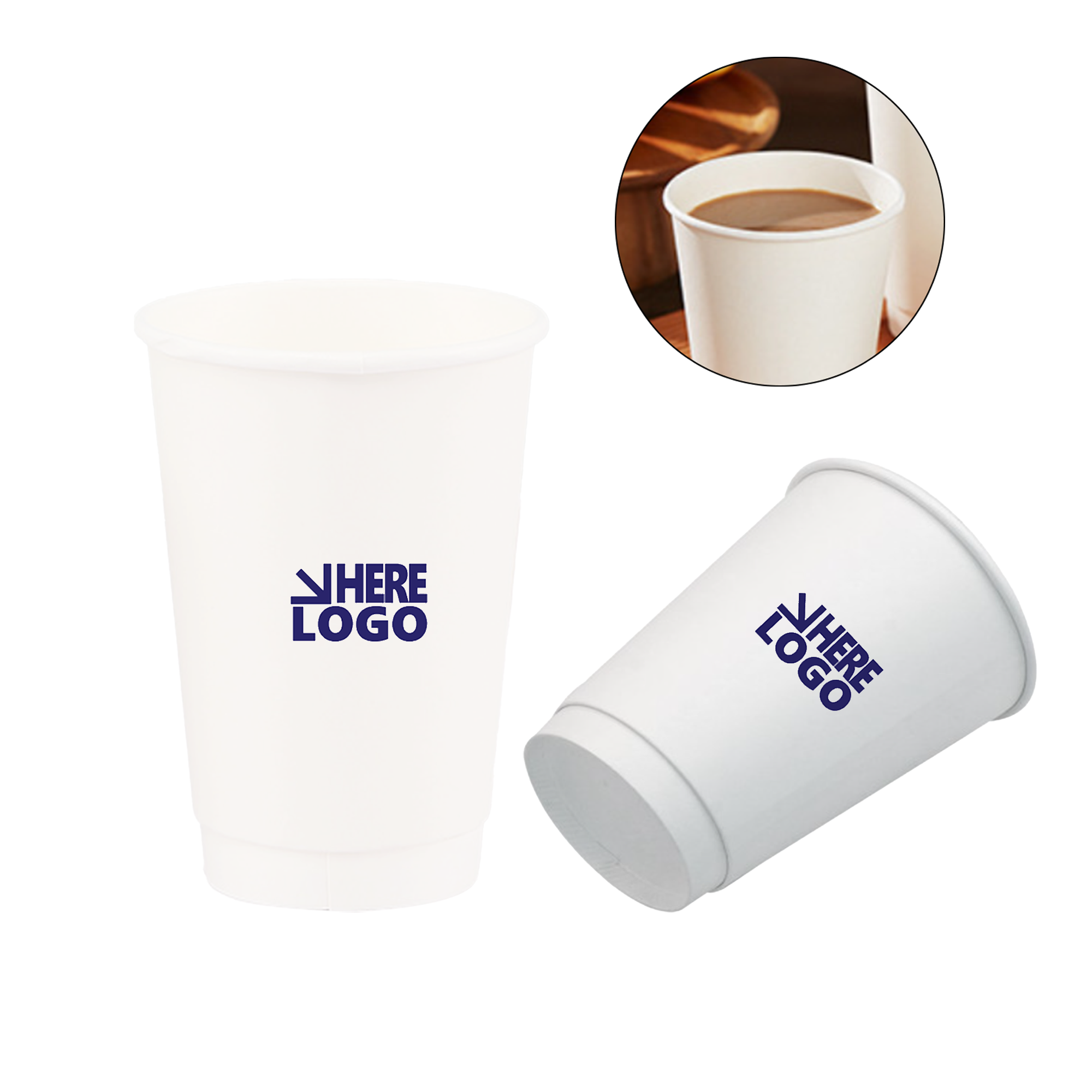 12oz. Paper Coffee Cup Disposable Hot Cold 2