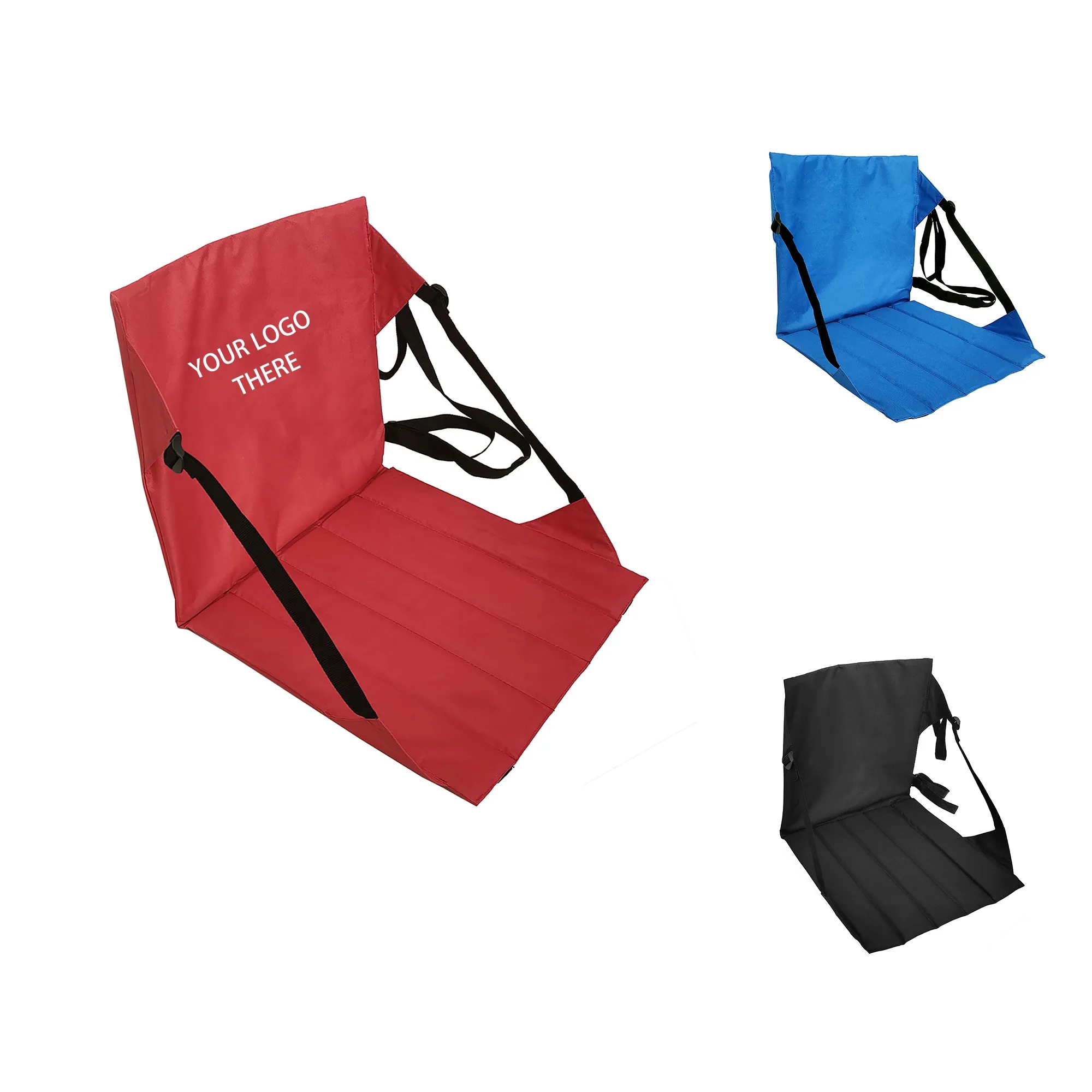 Portable foldable stadium seat cushion