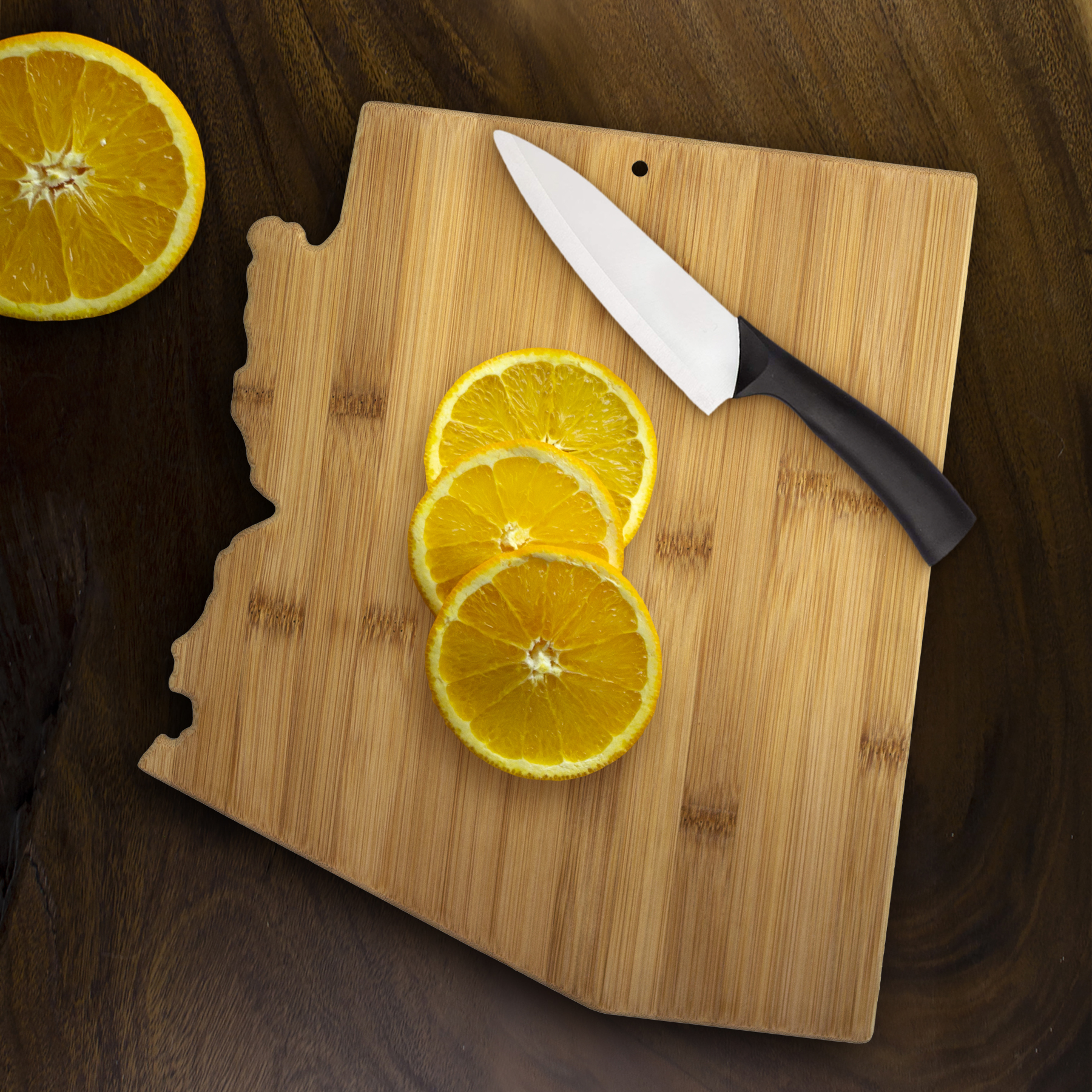 Arizona State Shaped Bamboo Serving and Cutting Board 9