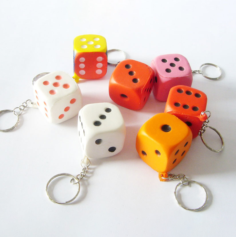 2 in 1 Dice Keychain and Stress Reliever 2