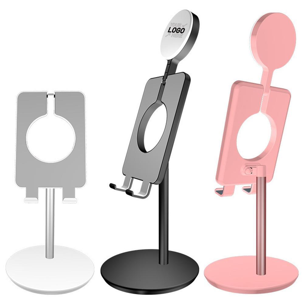 Mobile Phone Holder With Led Fill Selfie Light