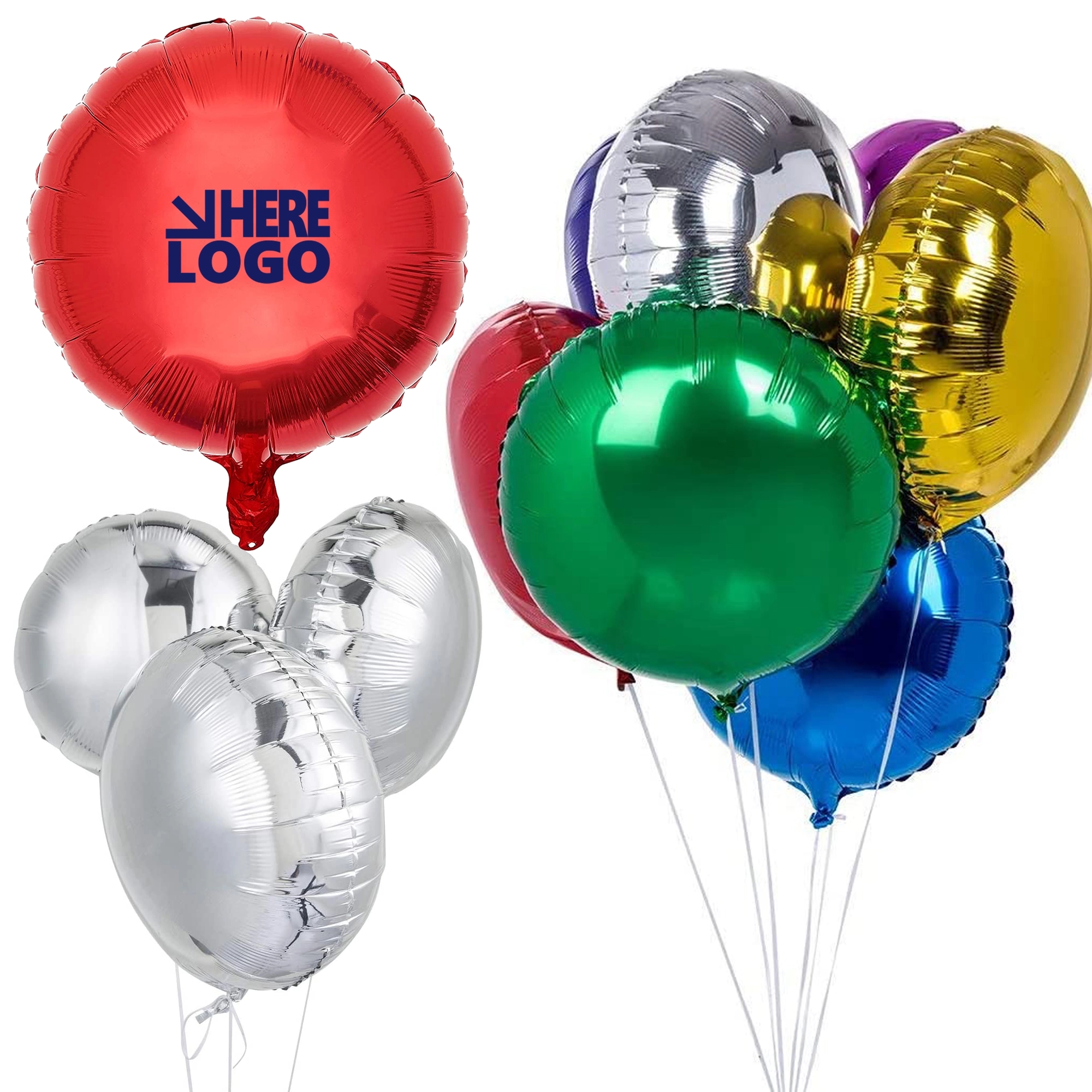 18" Round Shape Foil Balloons 1