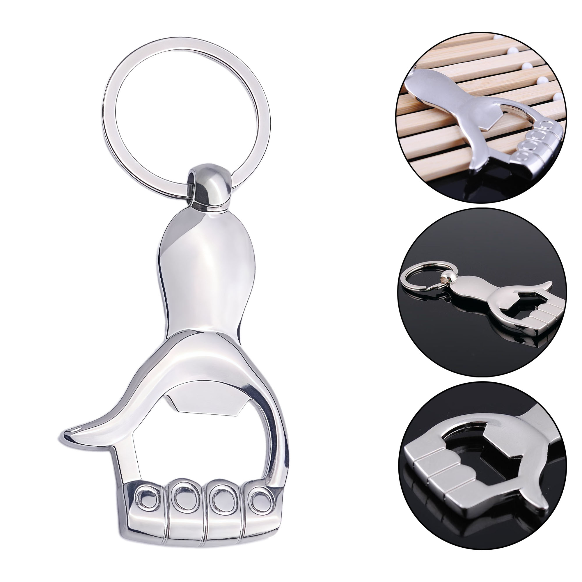 Thumbs Up Beer Bottle Opener Keychain 2