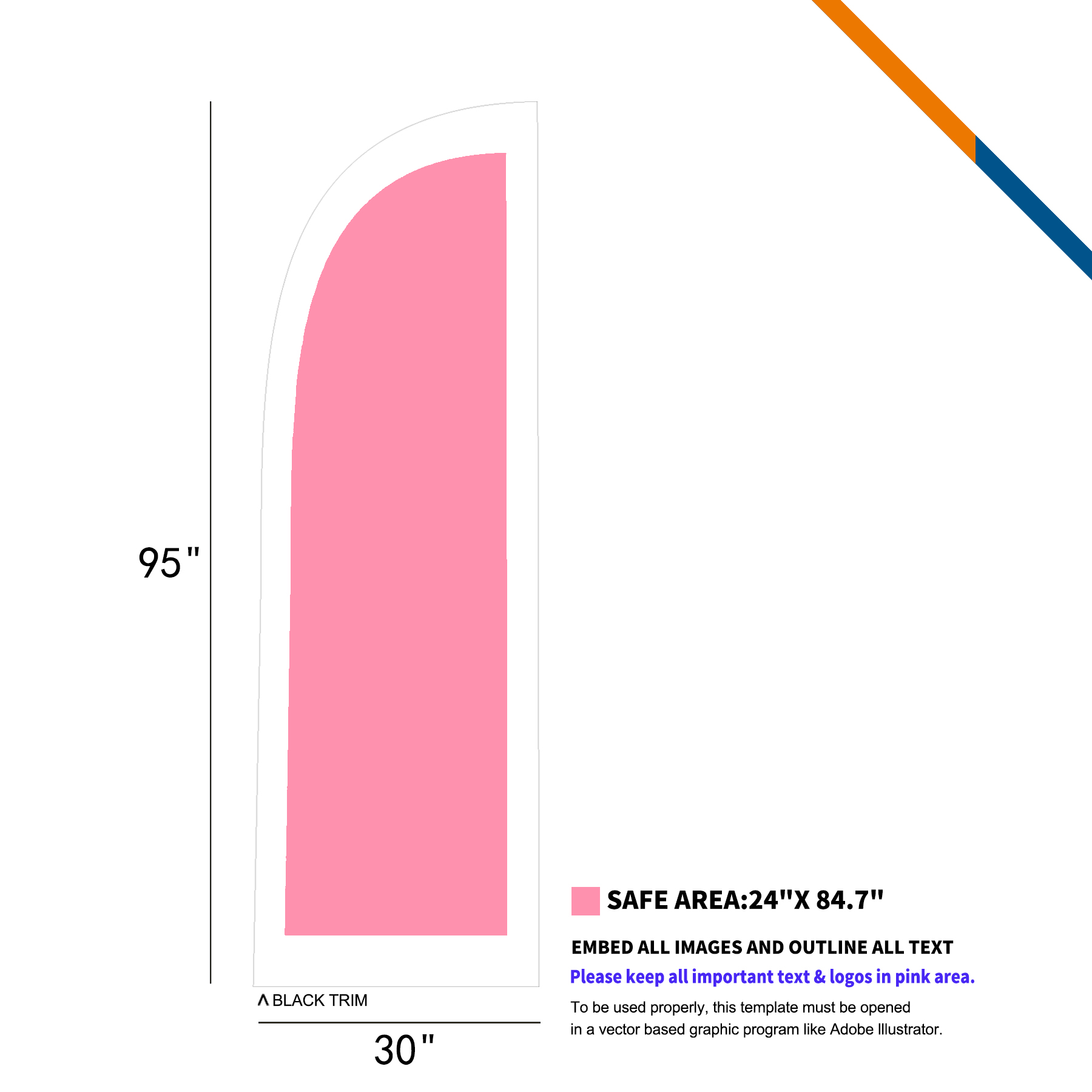 10' Sevio Single-Sided Straight Flag 4