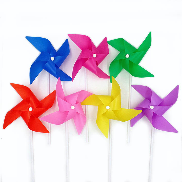 4 Leaves Plastic Windmill With Stick 2