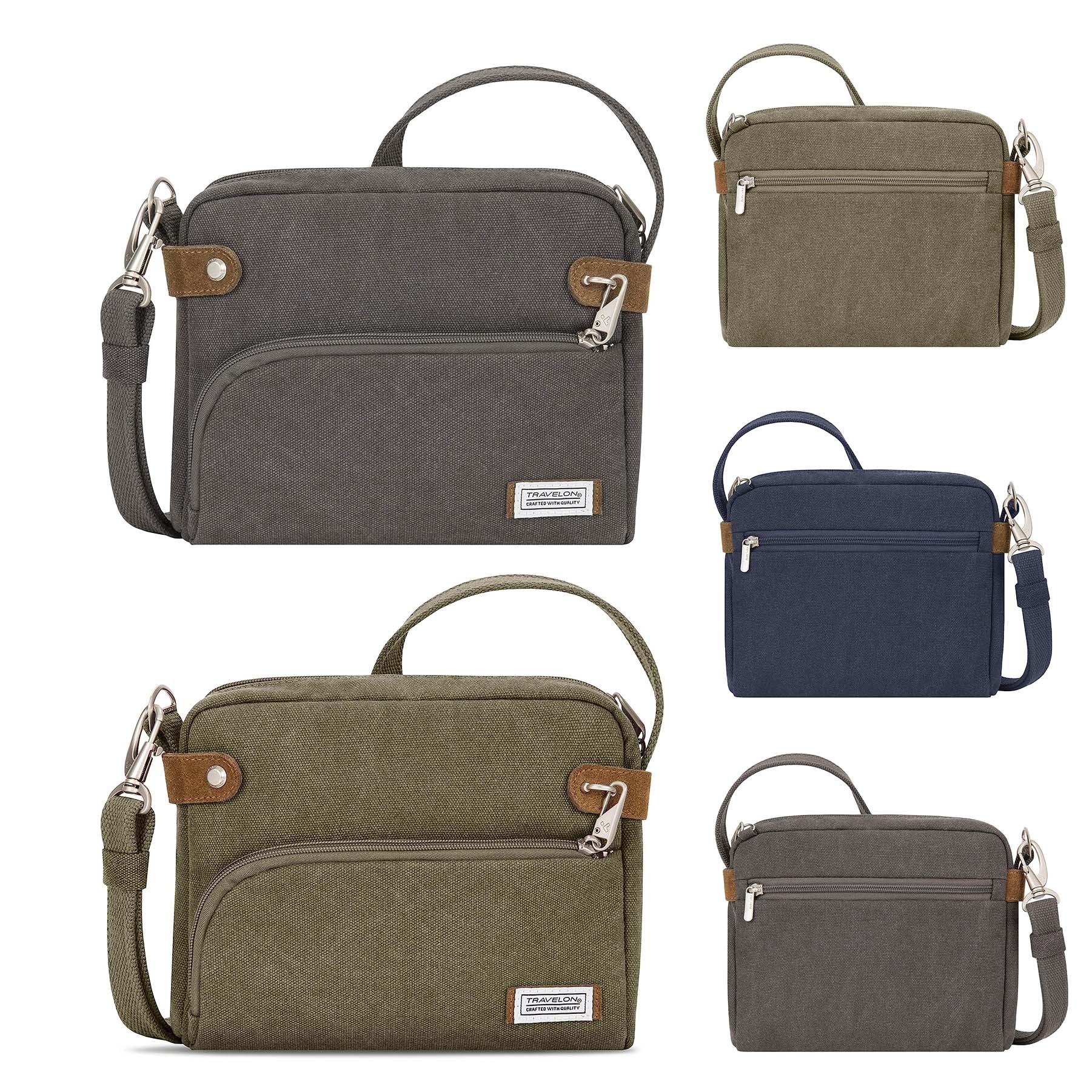 Waterprrof RFID Blocking Anti-Theft Secure Heritage Travel Crossbody Canvas Bag 2