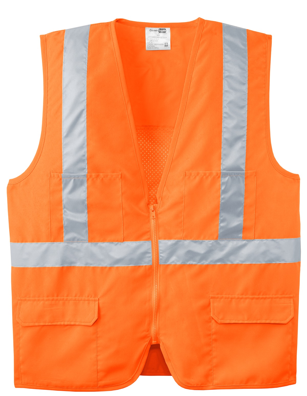CornerStone - ANSI 107 Class 2 Mesh Back Safety Vest. CSV405 15
