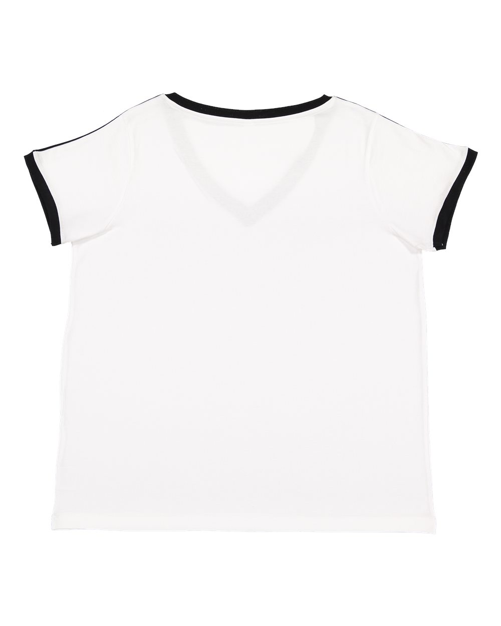 Women's Curvy Retro Ringer Premium Jersey V-Neck Tee - 3832 22